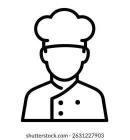 Icon man cook on white background vector
Vector line icon profession