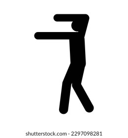 icon of man doing taekwondo kick vector illustration design
