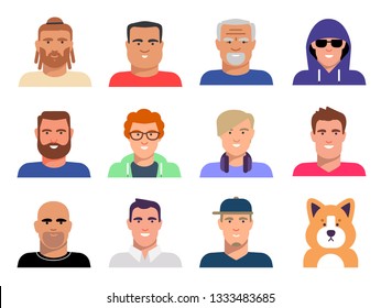 Icon man face avatar