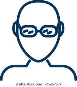 icon man with glasses