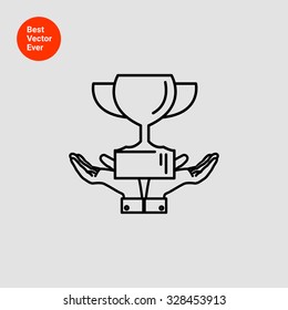 Icon of man hands holding cup
