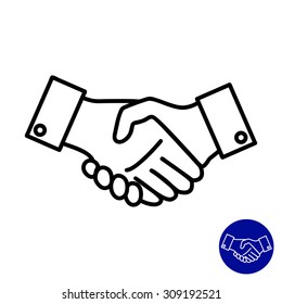 Icon of man handshake sign