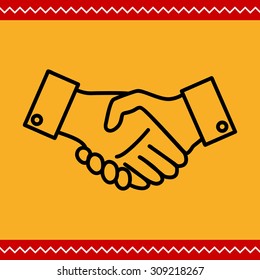 Icon of man handshake sign