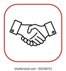 Icon of man handshake sign
