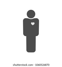 icon man with heart