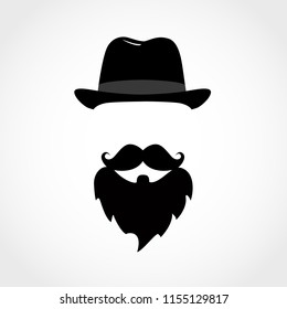 icon man isolated on white background. Gentleman icon. Vector illustration