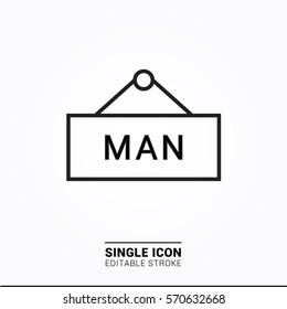 Icon man label Single Icon Graphic Design