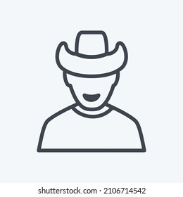 Icon Man - Line Style - Simple illustration, Good for Prints , Announcements, Etc