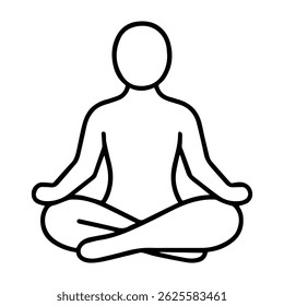 Icon man in lotus position on white background vector
Vector icon sport and health