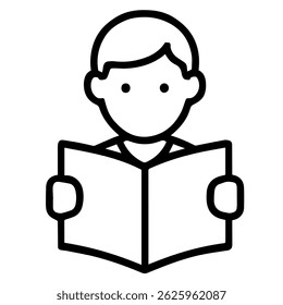 icon man reading book on white background vector
Vector icon people and professions