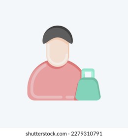 Icon Man. related to Black Friday symbol. shopping. simple illustration