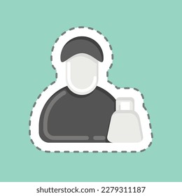 Icon Man. related to Black Friday symbol. shopping. simple illustration