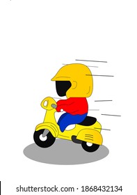 icon of a man riding a motorcycle.