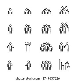 Vector, gente, multitud, empresario, trabajo en equipo