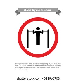 Icon of man silhouette doing pullups