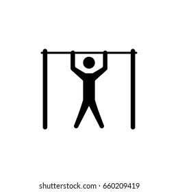 Icon of man silhouette doing pullups