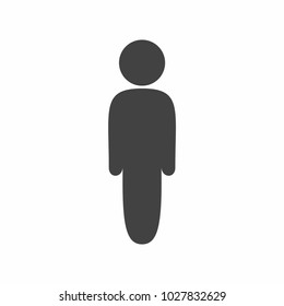 Icon man stands
