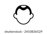 Icon of a man with thinning hair (baldness), image of AGA