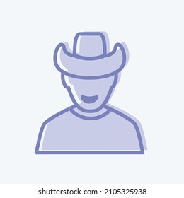 Icono Man - Dos estilos de tono - Ilustración simple, Bueno para impresiones , Anuncios, Etc