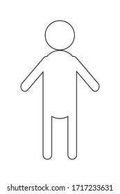 Icon man, vector stock illustration isolated on white background. Outline illustrations.