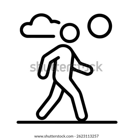 Icon man walking in nature on a white background vector
Vector icon
