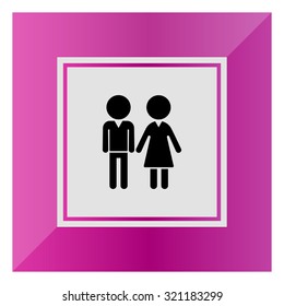 Icon of man and woman's silhouettes
