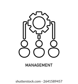 Icon a management, isolated against a clean background.
