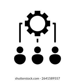 Icon a management, isolated against a clean background.