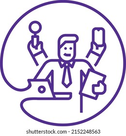 icon management resources business vector
