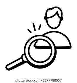 Un icono del gerente en el diseño de doodle 