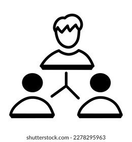 An icon of manager in doodle design 