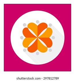 Icon of mandala, round ornament pattern
