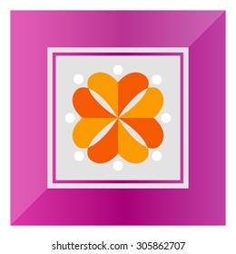 Icon of mandala, round ornament pattern