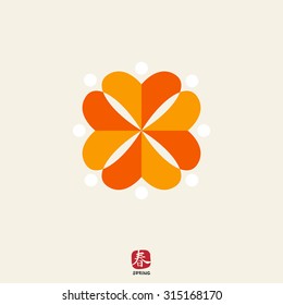Icon of mandala, round ornament pattern