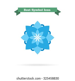 Icon of mandala, round ornament pattern