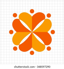 Icon of mandala, round ornament pattern