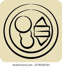 Icon mango. related to Summer symbol. hand drawn style. design editable