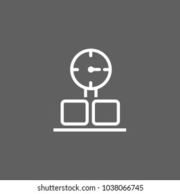 Icon of manometer. Pressure, fuel, equipment. Measurement concept. Can be used for topics like physics, science, industry