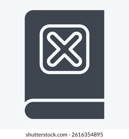Icon Manual. related to Exclamation symbol. glyph style. design editable