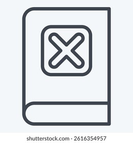 Icon Manual. related to Exclamation symbol. line style. design editable