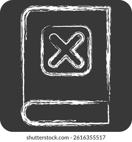 Icon Manual. related to Exclamation symbol. chalk Style. design editable
