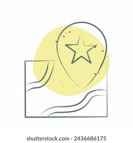 Icon Map 2. related to Leisure and Travel symbol. Color Spot Style. simple design illustration.