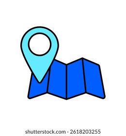 Icon a map, isolated against a clean background.