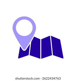 Icon a map, isolated against a clean background.