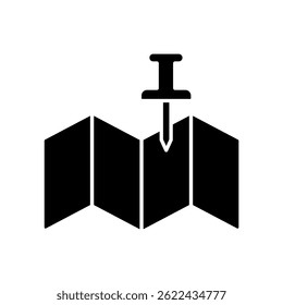 Symbol eine Kartenpinne einzeln auf sauberem Hintergrund.
