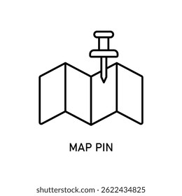 Ícone um pin de mapa, isolado contra um fundo limpo.