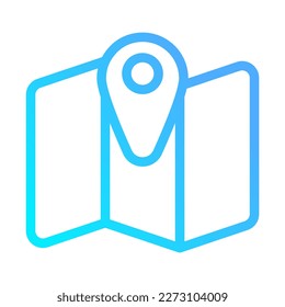 Icon Map and Pin Location, Holyday. editable file and color.