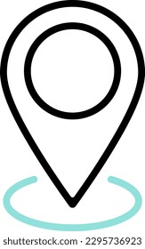 Icon of map pin as place position concept