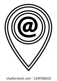 at icon and map pointer