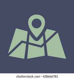 Icon of Map Pointer. Eps-10.